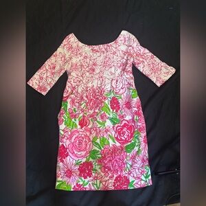 Lilly Pulitzer Pink and Green Floral Dress